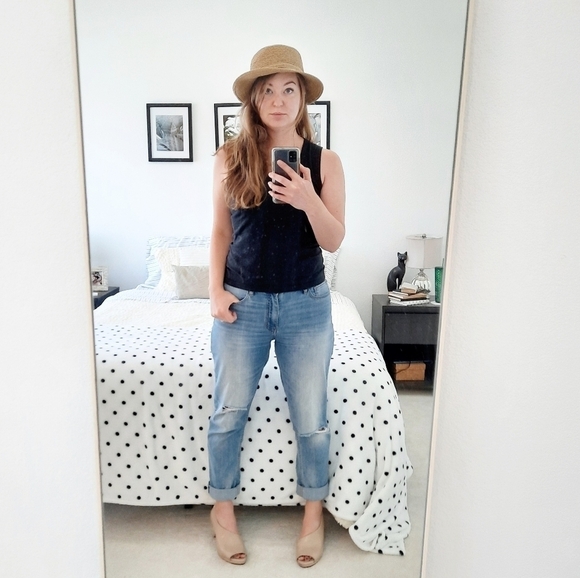 Kate Landry Straw Sun Hat - Picture 6 of 6